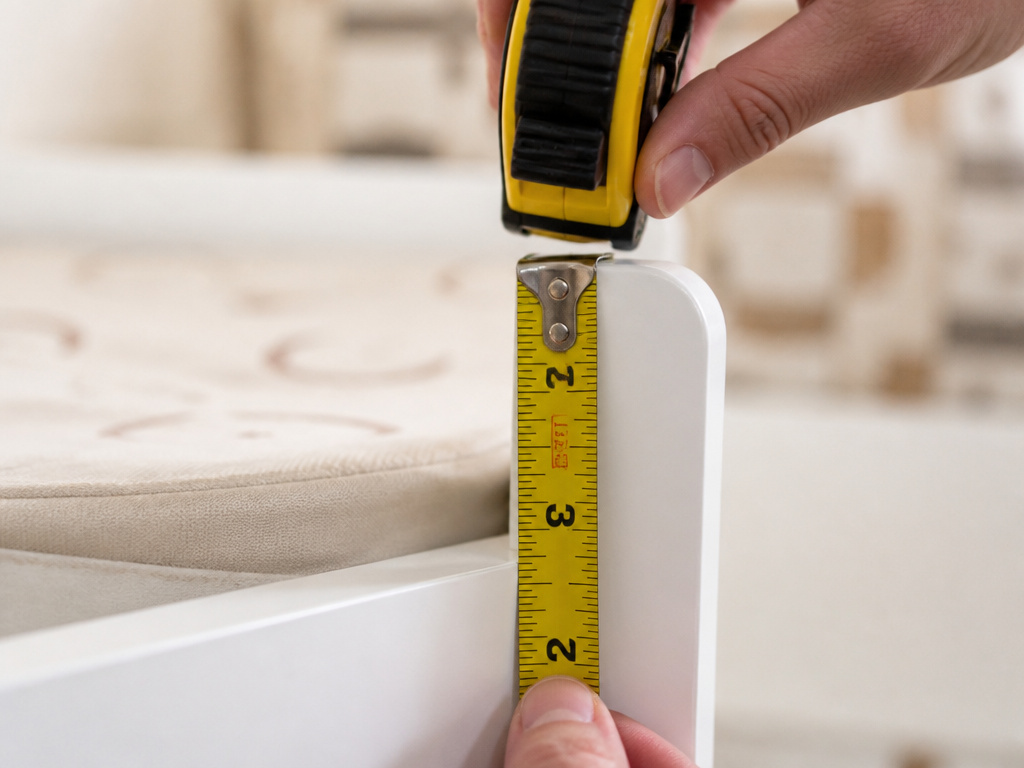 Measuring correct height from floor to top of changing table safety rail